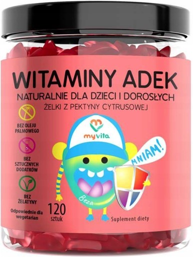 MYVITA Żelki Naturalne Witamina ADEK 120S