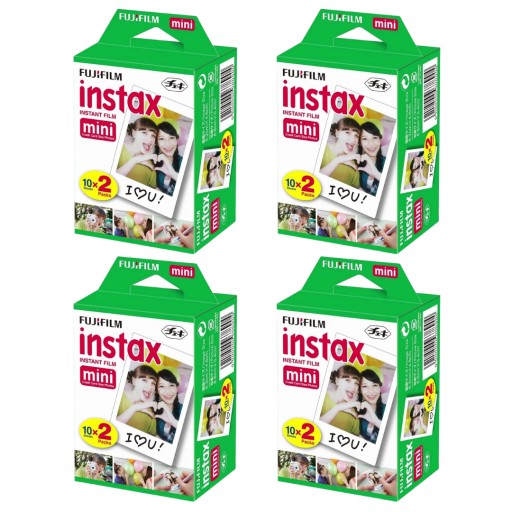 Wkłady Instax MINI 4x20sztuk 80 ZDJĘĆ Film Fujifilm 11 12 EVO Drukarka Link