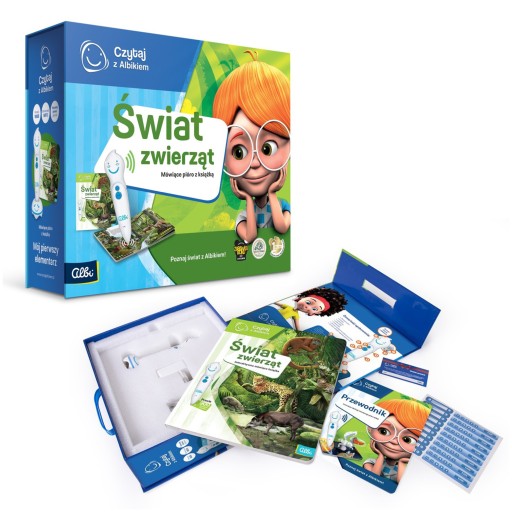 CZYTAJ Z ALBIKIEM ZESTAW PIÓRO + ŚWIAT ZWIERZĄT