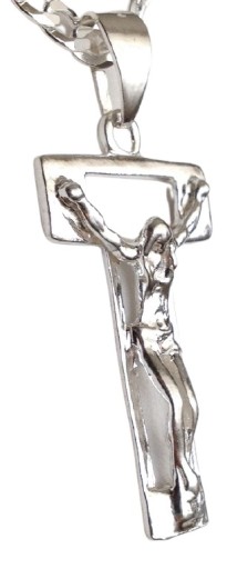 Krzyżyk Srebrny Krzyż Zawieszka do łańcuszka