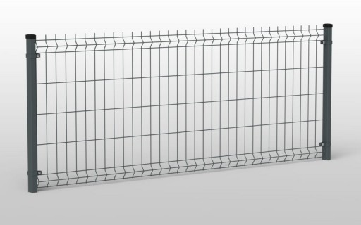 Ogrodzenie panelowe panel 3D panele systemowe 1,04mx2,49m + 20cm podmurówka