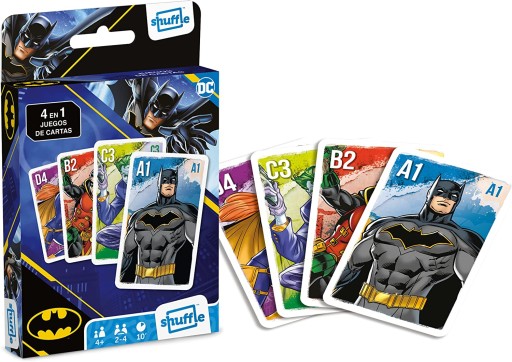 DC BATMAN KARTY 4W1 zestaw 4 gier karcianych
