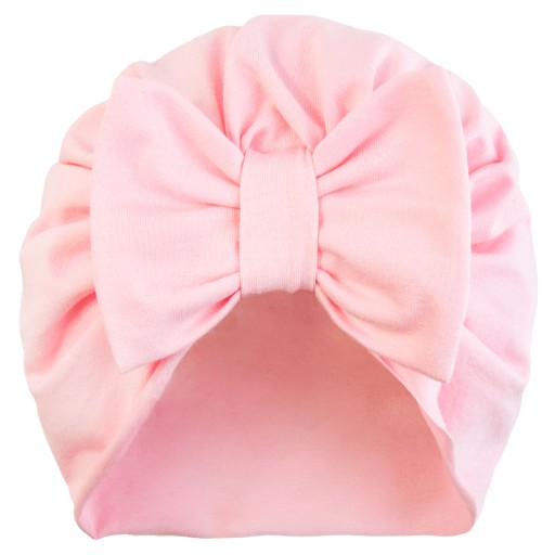 Pojedynczy cienki TURBAN NIEMOWLĘCY z kokardą czapeczka bawełniana 44-46