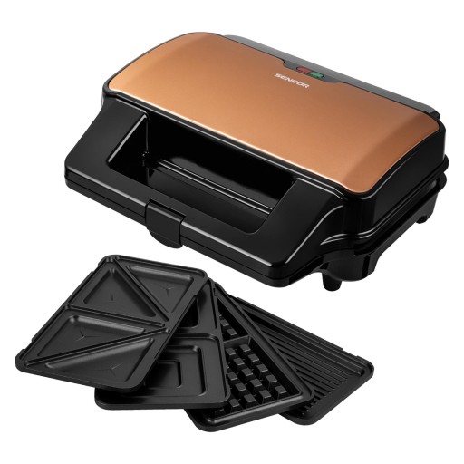 Opiekacz 4w1 gofrownica grill Sencor 9976GD 900W