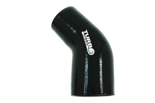 Redukcja silikonowa 45st TurboWorks Black 70-76mm Kolano Łącznik