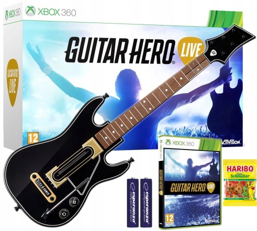 GITARA GUITAR HERO LIVE + GRA + GRATISY XBOX 360 X360 PEŁNY KOMPLET!!