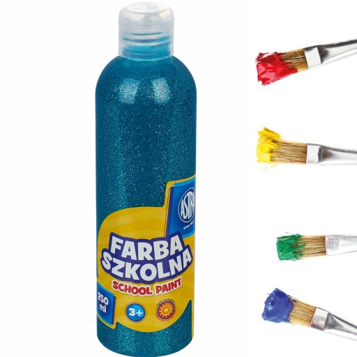 Astra FARBA PLAKATOWA 250 ml brokatowa TURKUSOWA