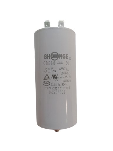 Kondensator rozruchowy 35uf/450V do silników jednofazowych z konektorami
