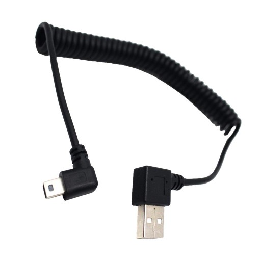 USB 2.0 Męski na wtyk męski 90 stopni 5p Wtyczka sprężynowa