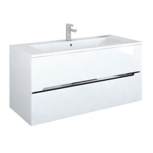 Szafka z umywalką 120 cm Silver biała pojedyncza
