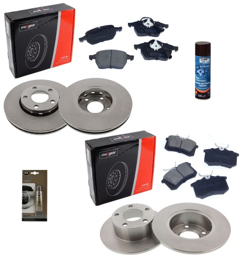 Tarcze klocki PRZÓD+ TYŁ VW Passat B5 288mm