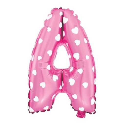 Balon foliowy różowy 40cm Litera A
