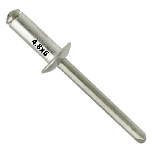 NITY ZRYWALNE ALUMINIOWE 4.8x6mm 50 SZTUK
