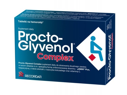 Procto-Glyvenol Complex, NA HEMOROIDY, 30 tabletek