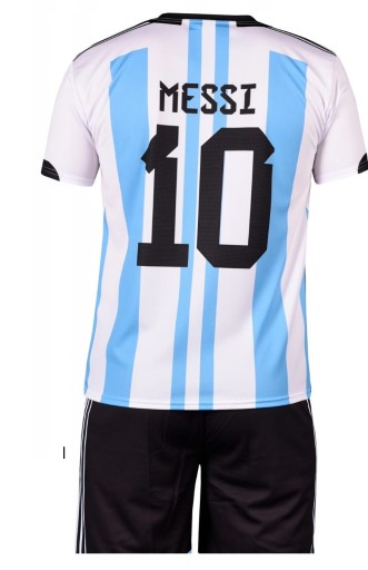 MESSI KOSZULKA SPODENKI KOMPLET STRÓJ MESSI 134CM