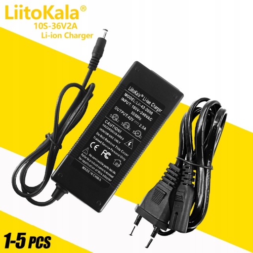 5 sztuk LiitoKala36V 2A wyjście ładowarki 42V 2A
