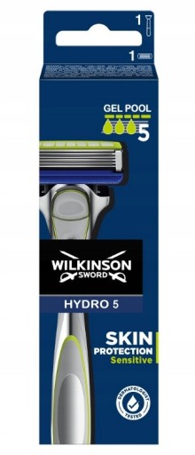 Maszynka WILKINSON Hydro 5 Skin Protection Sensitive + pojemnik z aloesem