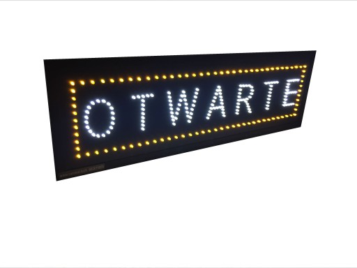 Reklama diodowa OTWARTE 80x25 cm zewnętrzna LED
