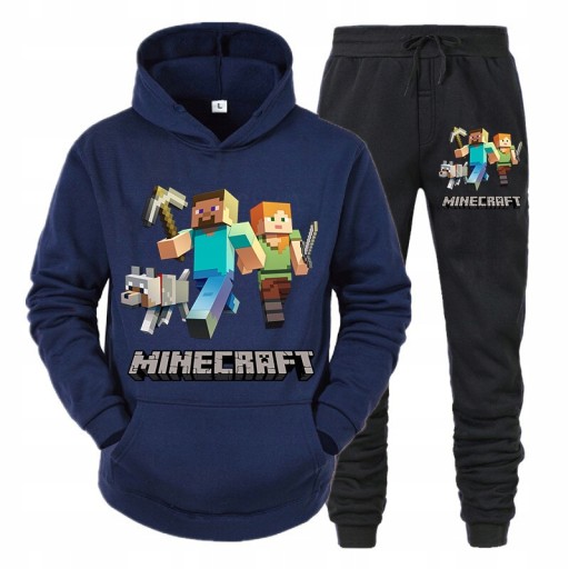 DRES 3D MINECRAFT BLUZA SPODNIE ROZMIARY WZORY