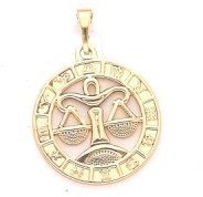 Zawieszka złoty znak zodiaku stal 316l WAGA