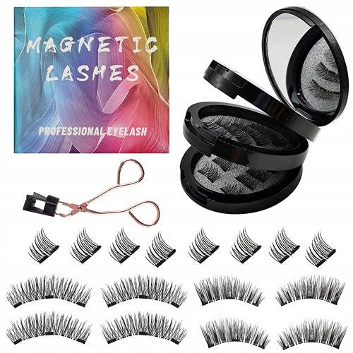 Magnetyczne rzęsy bez eyelinera wielokrotnego