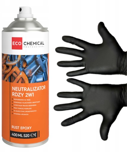 Neutralizator rdzy 2w1 RUST EPOXY Spray 400ml ECOCHEMICAL - Odrdzewiacz