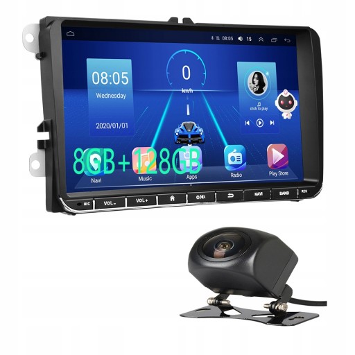 RADIO 2DIN ANDROID VW GOLF V VI DSP CARPLAY 8GB