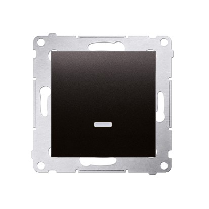Wyłącznik pojedynczy LED czarny Simon54 DW1L.01/49