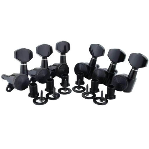 6Pcs 6R/6L/3R 3L Guitar Locking Tuners, 1:18 Lock String Tuning Key Pegs