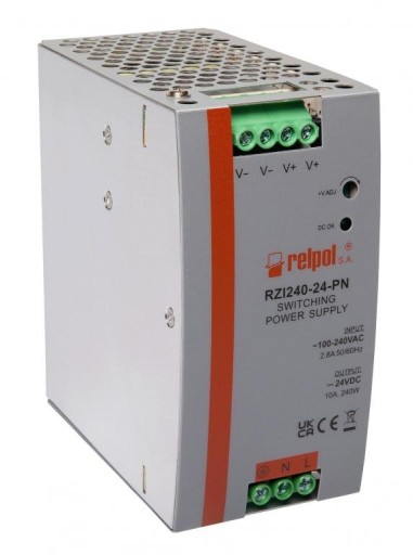 Zasilacz impulsowy przemysłowy 90-2640V AC 24V DC 10A 240W RZI240-24-PN
