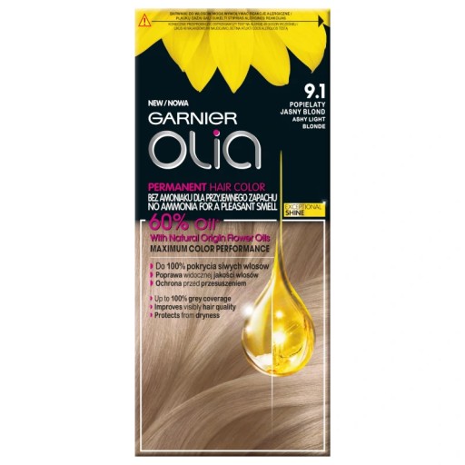 GARNIER Olia Farba do Włosów 9.1 Popielaty Blond