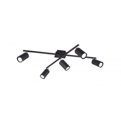 Marley lampa sufitowa spot 5xGU10 czarna Trio