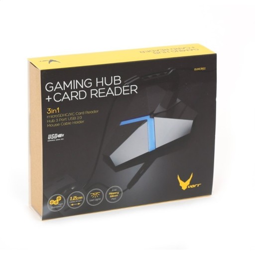 OMEGA VARR MOUSE BUNGEE MYSZKA 3in1 COMBO GAMING HUB 3-PORT microSD