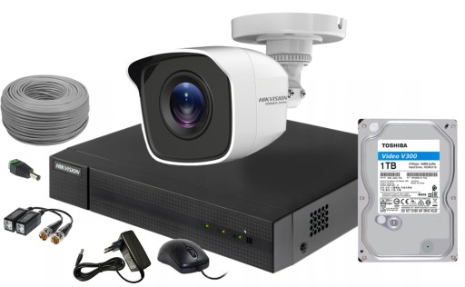 HIKVISION ZESTAW MONITORINGU KAMERA ZEWNĘTRZNA IR