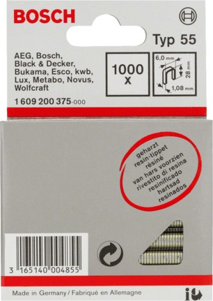 Zszywki BOSCH typu 55, 6 x 1,08 x 28mm