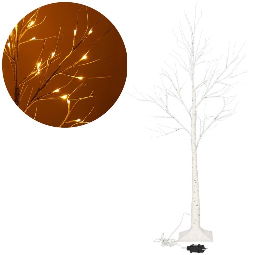 BRZOZA DRZEWKO LED ŚWIECĄCE LAMPKI ŚWIĄTECZNE 1,2m