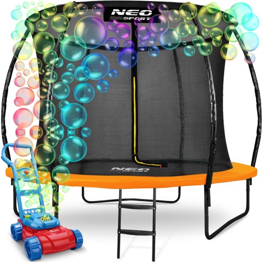 TRAMPOLINA OGRODOWA DLA DZIECI BAŃKI 252cm 8ft