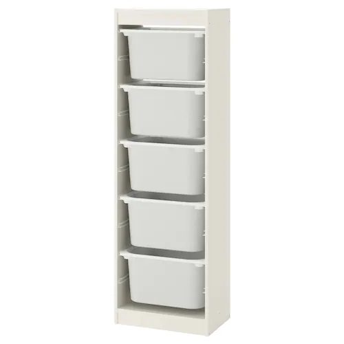 IKEA TROFAST Biały regał 5 pojemniki BIAŁY