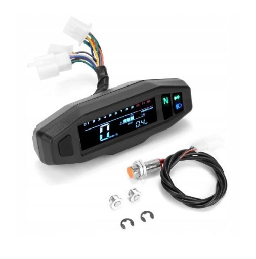 Mini UNIWERSALNY PRĘDKOŚCIOMIERZ MOTOCYKLOWY LCD