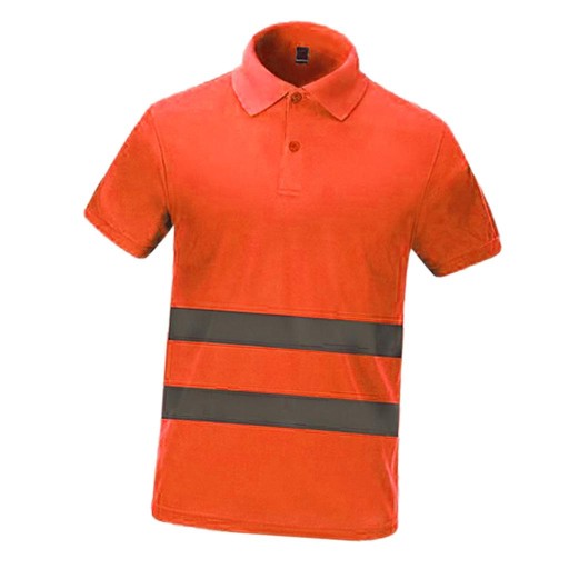 T-shirt ochronny odblaskowy o wysokiej widoczności z krótkim rękawem, pomarańczowy XL