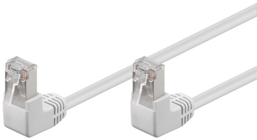 LAN PatchCord Cat 5e F/UTP 2x90 белый 0,5м