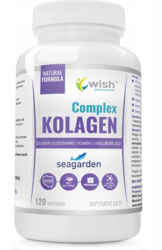 KOLAGEN Rybi MORSKI 500mg STAWY KOŚCI SKÓRA 120 ka