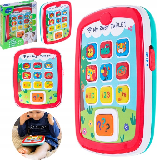 TABLET SMARTFON TELEFON INTERAKTYWNY EDUKACYJNY 17 cm x 14 cm