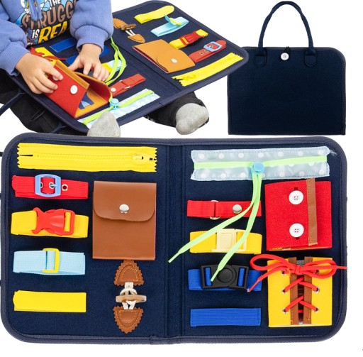 TABLICA MANIPULACYJNA SENSORYCZNA EDUKACYJNA ZABAWKA DLA DZIECI