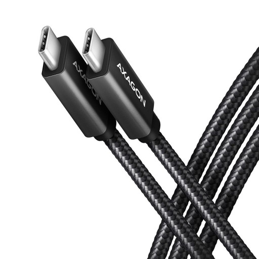 Kabel USB-C 3.2 Gen2 PD 100W 5A 4K ALU oplot 1m