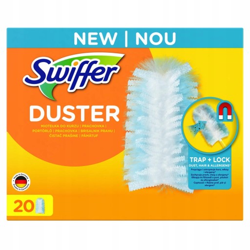 ZESTAW 20 SZTUK MIOTEŁEK KURZ BRUD WKŁADÓW WYMIENNYCH SWIFFER DUSTER ZAPAS