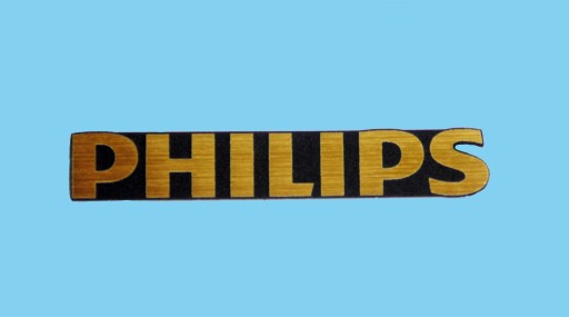 Naklejka Emblemat PHILIPS złota 60x10mm