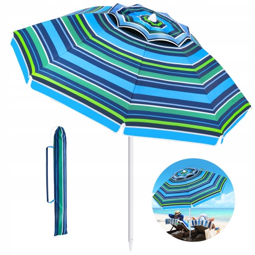 SKŁADANY PARASOL PLAŻOWY OGRODOWY 200cm