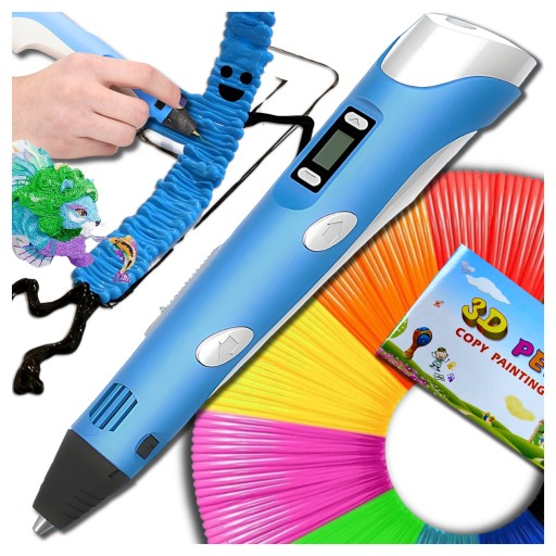 DŁUGOPIS PISAK 3D magiczny długopis PEN DRUKARKA 3D WKŁADY PLA 210M+ZESZYT