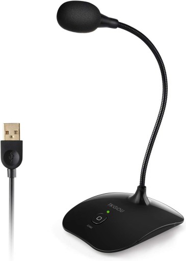 Mikrofon USB TKGOU do komputera PC, mikrofon komputerowy, mikrofon
